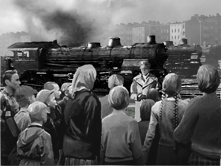 Vineta Lt. Faltin spricht zu den Ostbahnkindern3